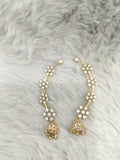Earcuff with jhumkas - mehendi finish