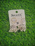 White metal jhumkas