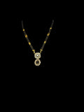 Black beads (nallapusalu) 2 step chain with beautiful pendant