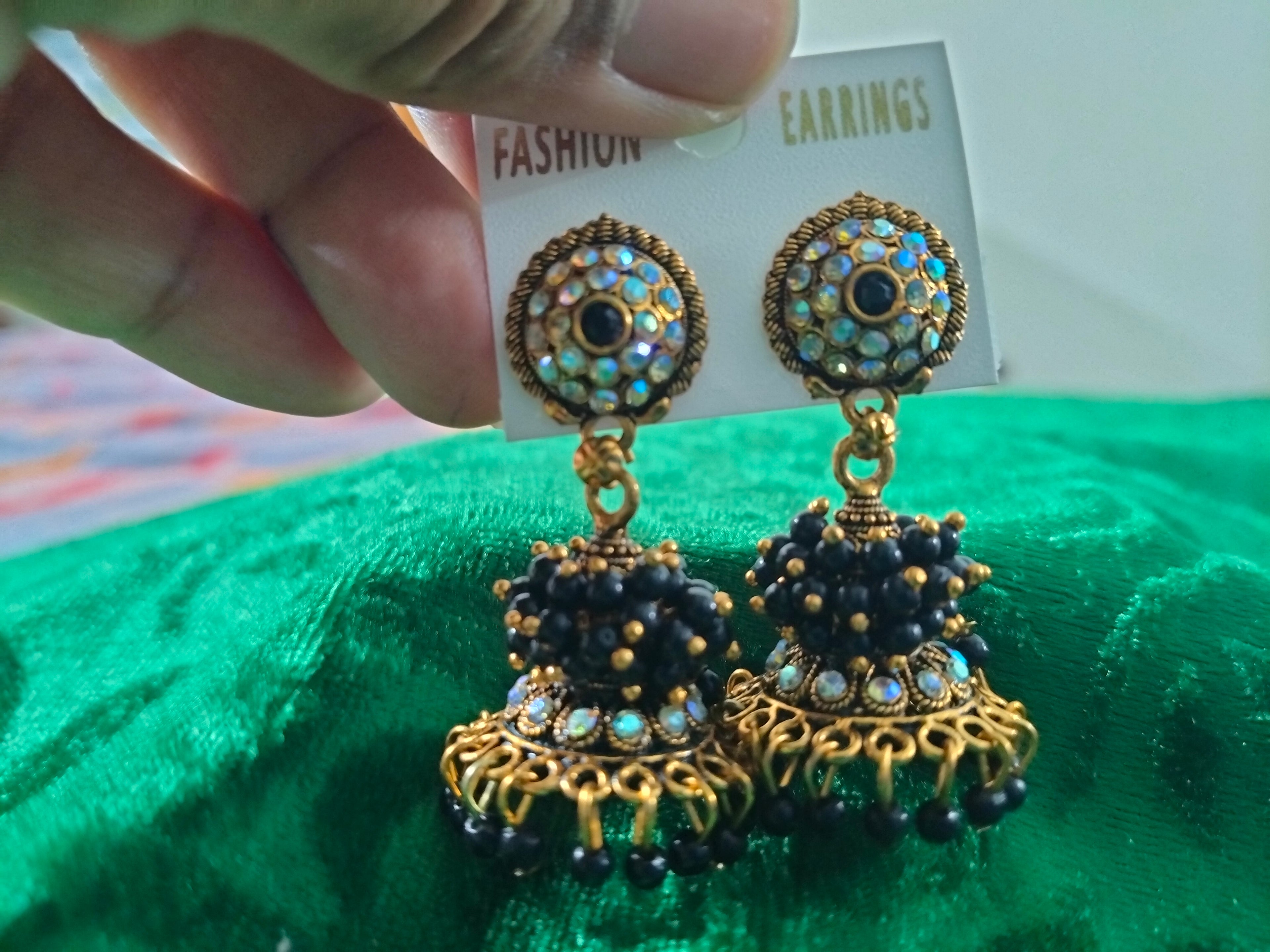 Pearl loreal jhumkas long one