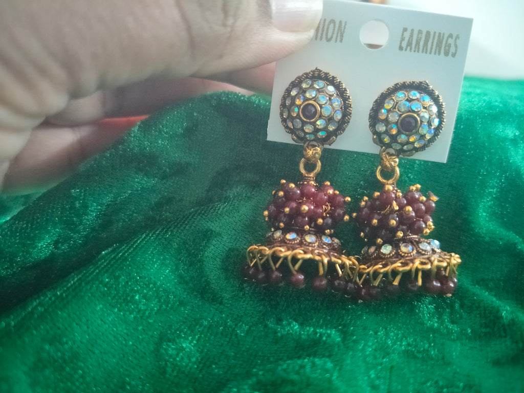 Pearl loreal jhumkas long one