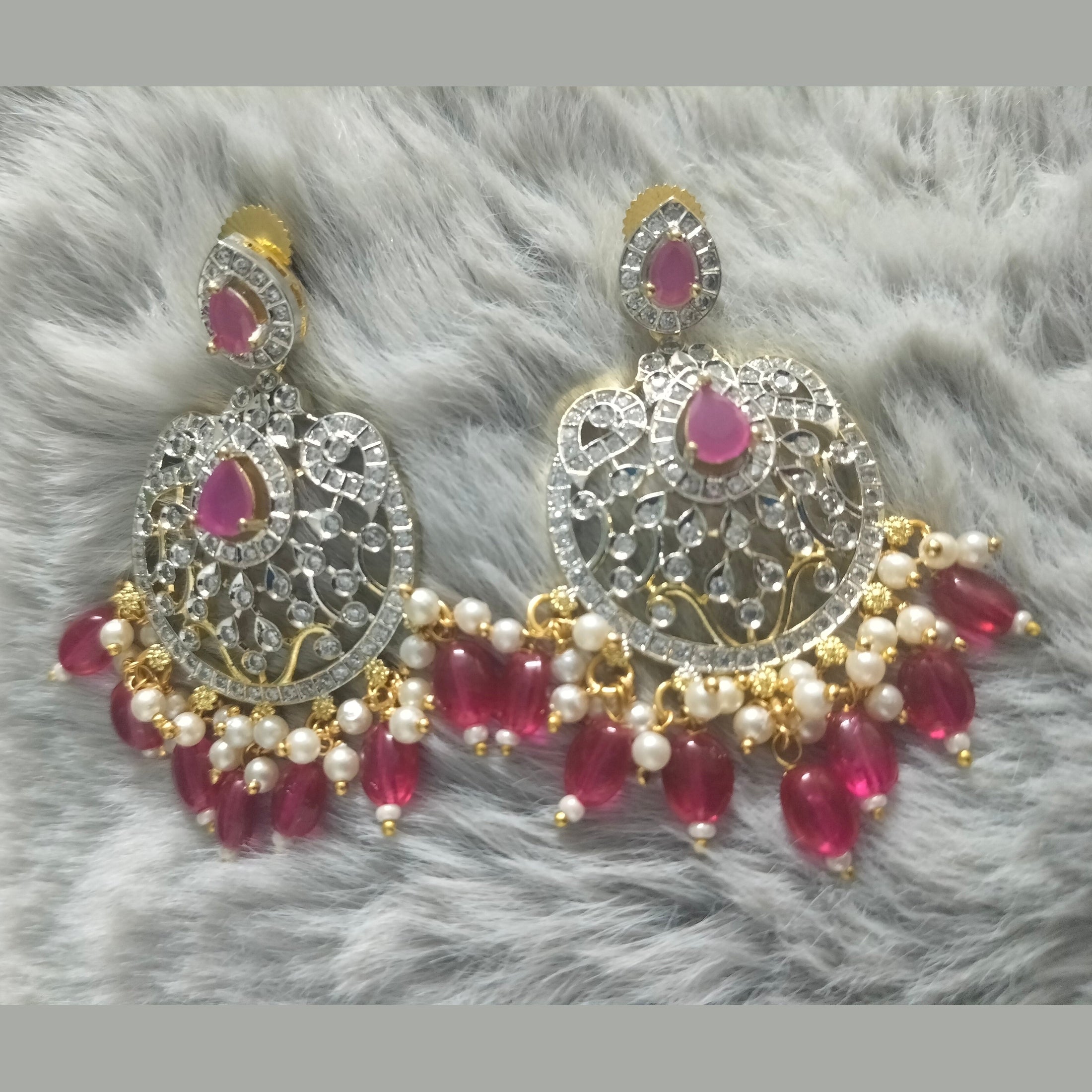 Chandbali - GJ Finish Pink