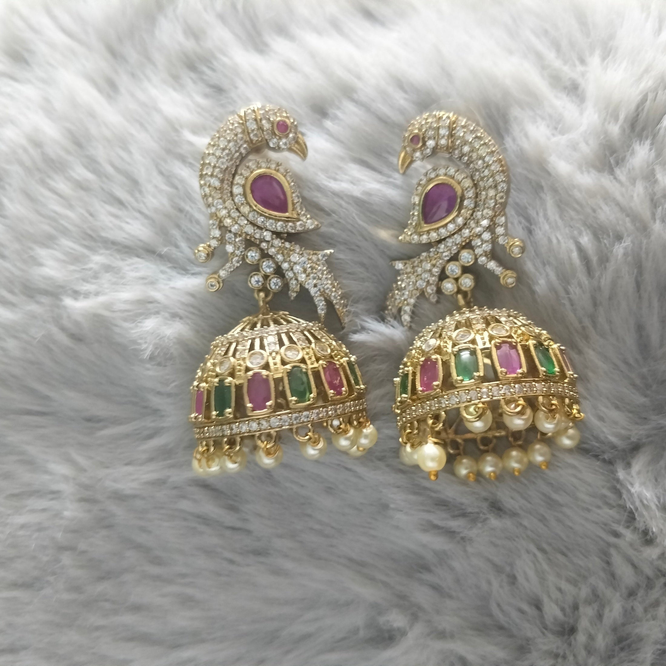 Peacock jhumka